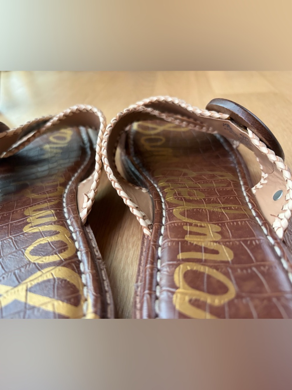 Sam Edelman Harlie Leather sandal slides -size 7.5 - Picture 13 of 15